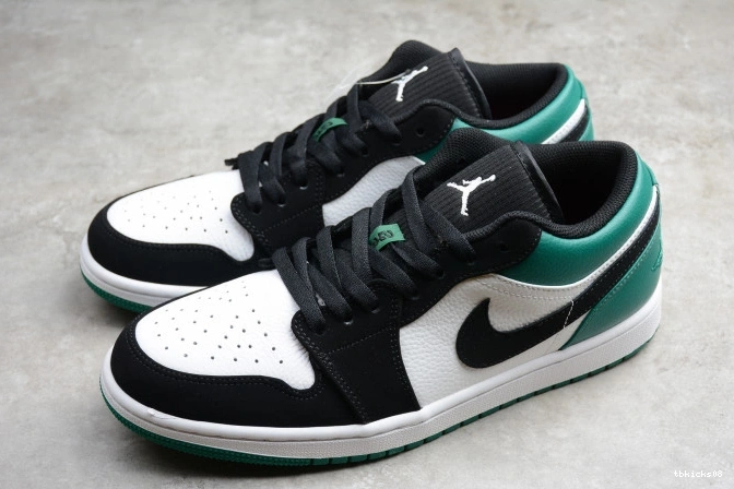 Cheap TBkick Mystic Jordan Low Black Air White 1 Green 553558-113 0707